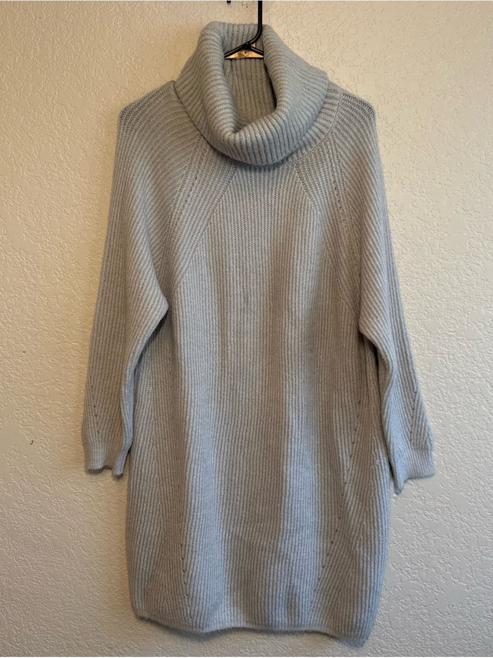 Dress Forum Light Gray Cowl Neck Sweater Dress